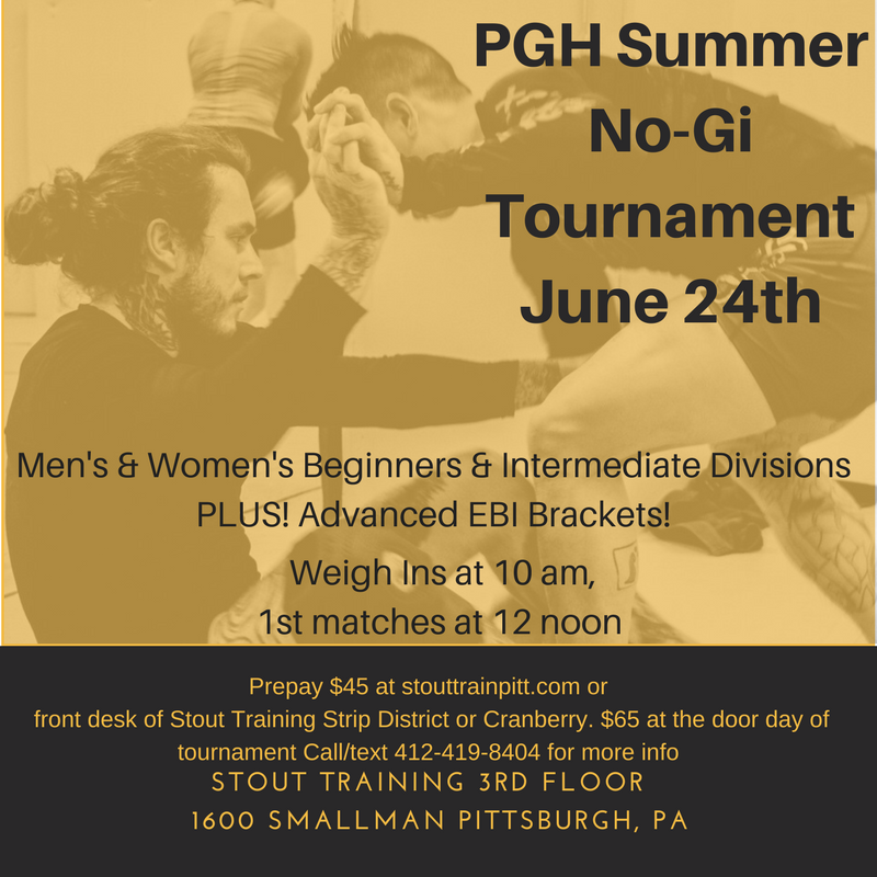 Pittsburgh No-Gi Grappling Tournament June 24th