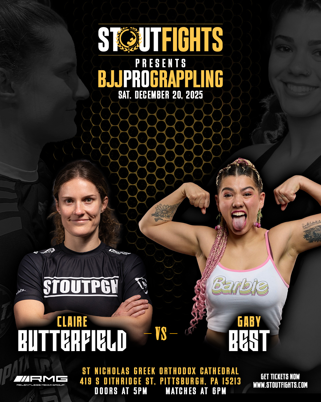 Stout Fights BJJ at St Nick’s Cathedral December 20th